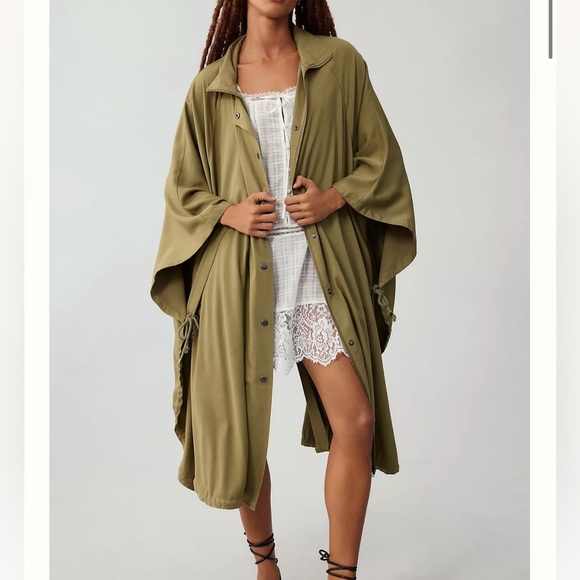 Pilcro Khaki Utility Jacket-Green - Picture 1 of 4